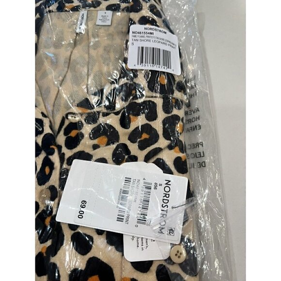 NORDSTROM Women's Tan Shore Leopard Print Pajama Top And Bottom New In Package - Picture 3 of 5